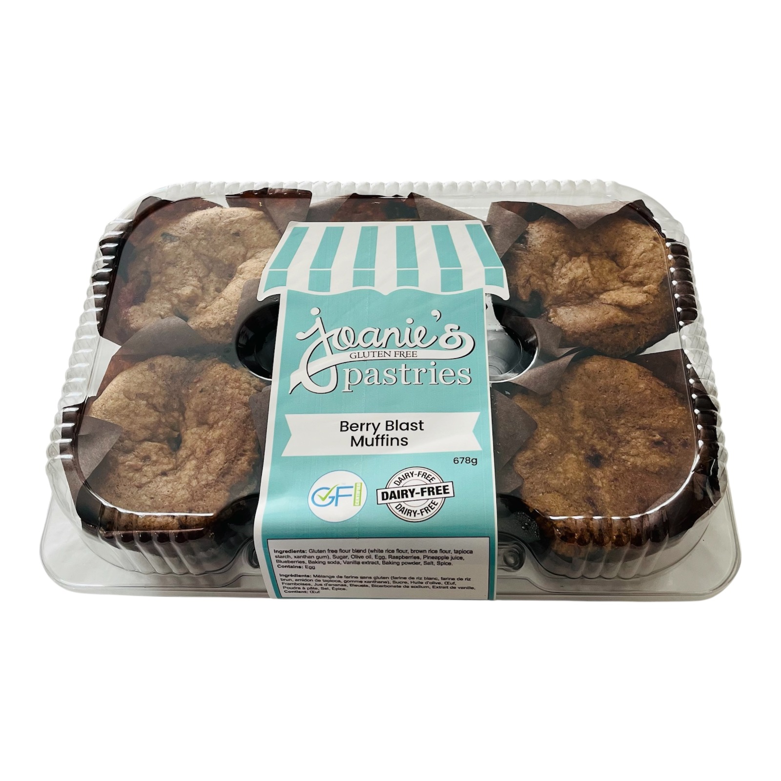 Berry Blast Muffins - 6/package (Dairy Free, Gluten Free) — gluten free, dairy free — Joanie’s Pastries wholesale