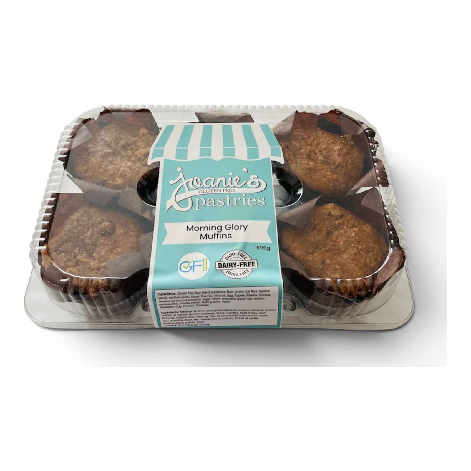 Morning Glory Muffins - 6/package — gluten free, dairy free — Joanie’s Pastries wholesale